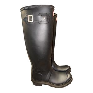 Hunter Original Tall Women’s Buckle Boots 6 Rubber Rain